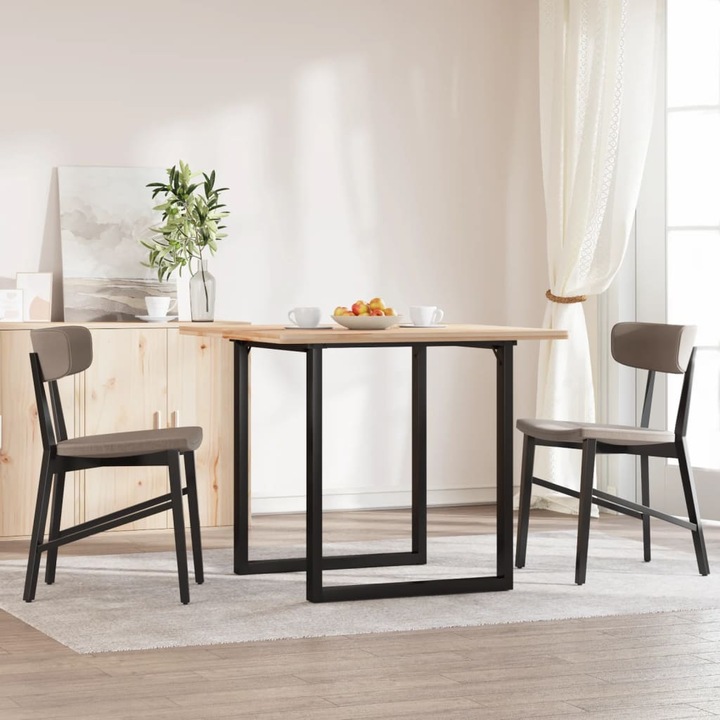 Set de picioare pentru masa, vidaXL, fonta, 60 x 60 x 73 cm, negru