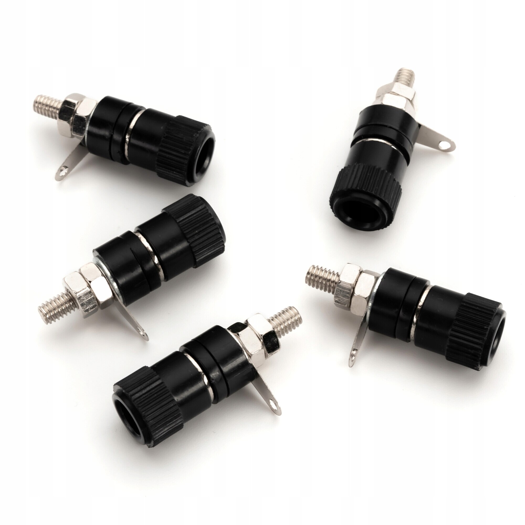 Set 2 conectori banana pentru boxe, Zakręcane, 33mm, 1 negru si 1