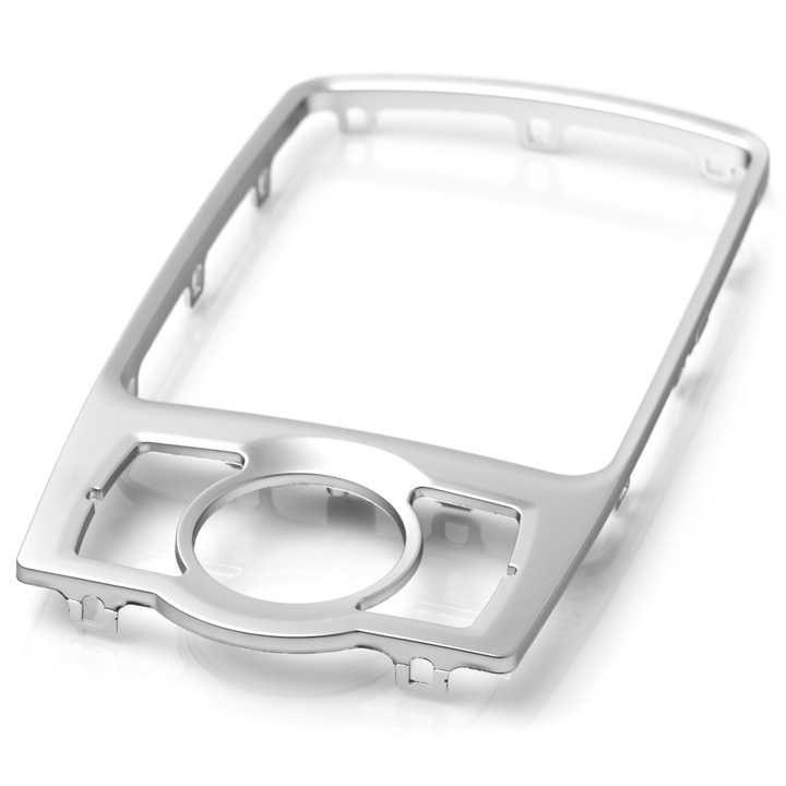 Rama consola navigatie MMI schimbator viteze, AWParts, Audi Q7 4L 2006-2015, versiune cromata, rezistenta la zgarieturi, stil elegant, produs nou