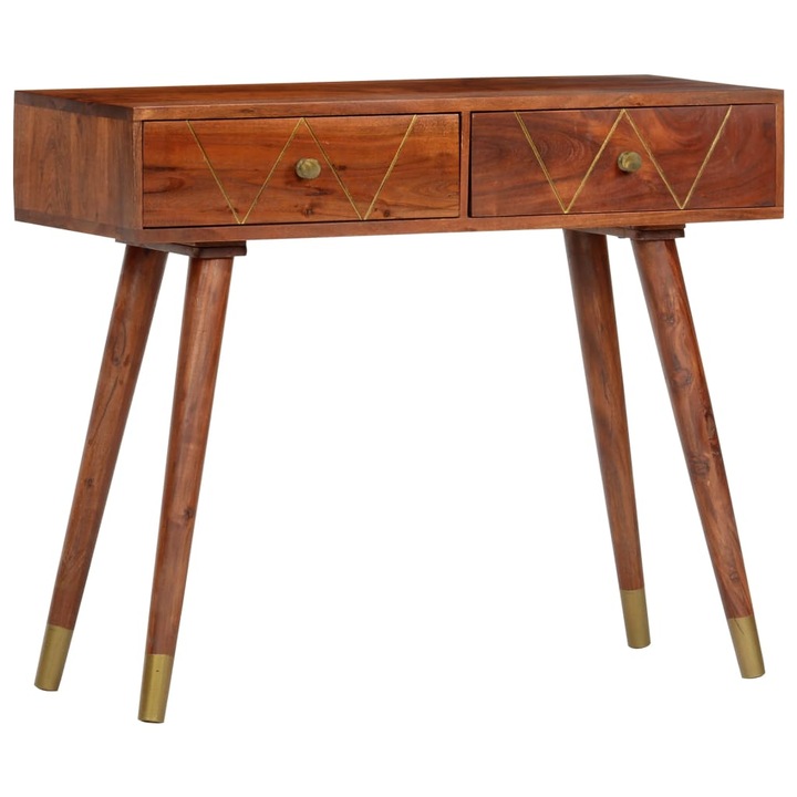 Конзолна маса vidaXL, 90x35x76 cм, Акация масив, 17.15 Kg
