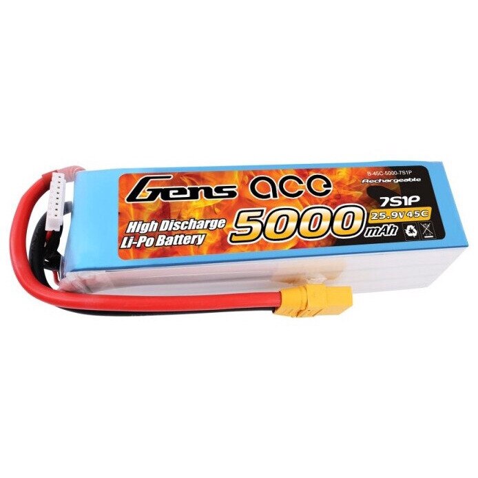 Gens ace 5000mAh 25.9V 45C 7S1P Lipo acumulator cu XT90 - eMAG.ro