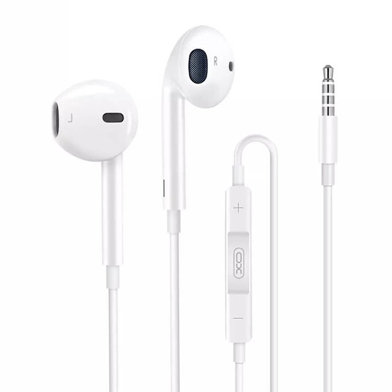 Casti cu fir XO, S31, Jack 3.5 mm, cu microfon, alb