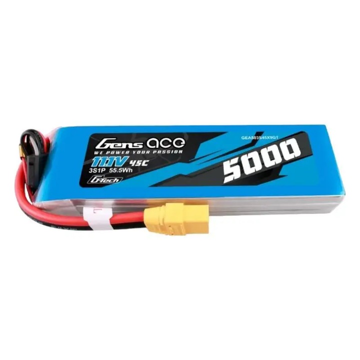 Baterie Lipo Gens ace G-Tech 5000mAh 11.1V 45C 3S1P cu mufa XT90 GEA503S45X9GT