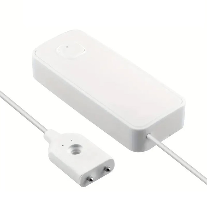 Senzor smart de inundatie WiFi, IP67, compatibil cu aplicatiile TuyaSmart si SmartLife, OUYLAF, Alb