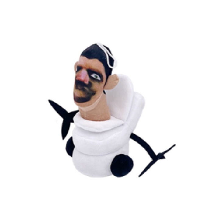 Jucarie de plus Toiletman Titan Speakerman, 23cm, alb, pentru baieti si fete