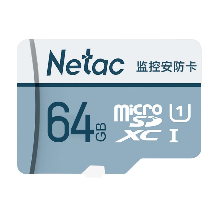 Carda de memorie MicroSD Netac P500, 64GB, 98MB/s, impermeabil IPX7, protectie solara, 15x11x1cm