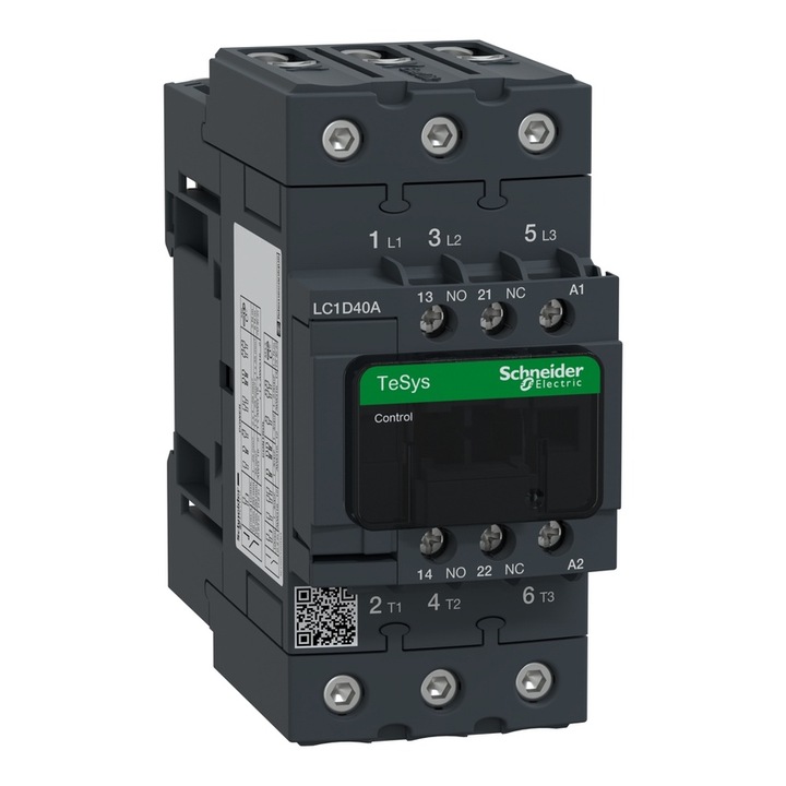Contactor TeSys LC1D AC EVERLINK (AC3, 400V 40A), tensiune bobina 230VAC, 50Hz Schneider