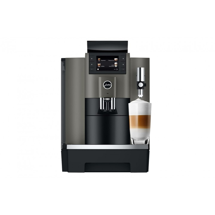 Професионална автоматична еспресо машина JURA W8, TFT дисплей, 15 bar, 3 l, Dark Inox