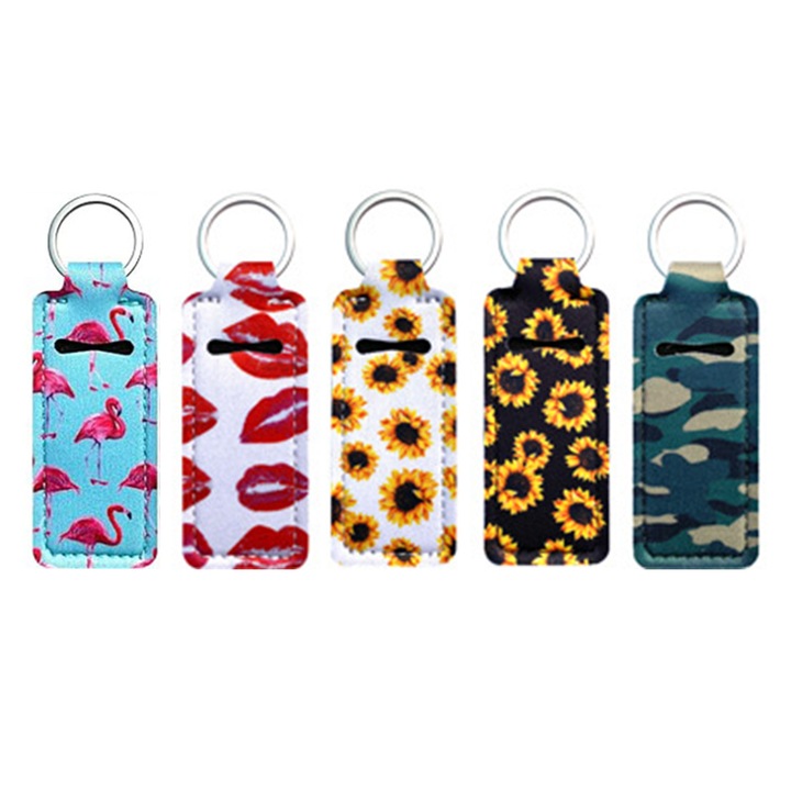 Kulcstartó ajakbalzsamhoz, Notekisskai, 5 db-os szett, többszínű, 12x4cm