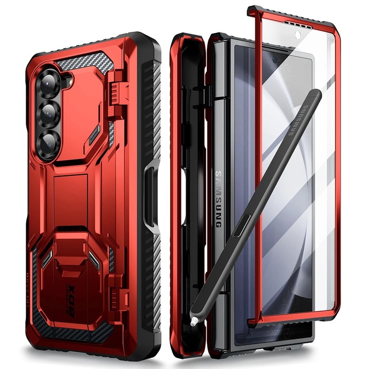 Husa Protectie compatibila cu Samsung Galaxy Z Fold6 + Folie inclusa, B18, Lexgard, Ruddy