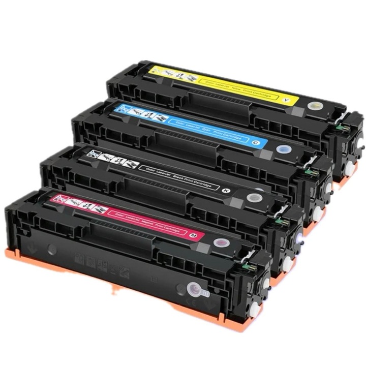 Set 4 cartuse toner compatibile 415A W2030A W2031A W2032A W2033A fara cip, negru, cyan, galben, magenta, 8700 pagini pentru HP COLOR LASERJET PRO M454DN, PRO M454DW, MFP M479DW, MFP M479FDN, PRO MFP M479FDW, PRO MFP M479FNW
