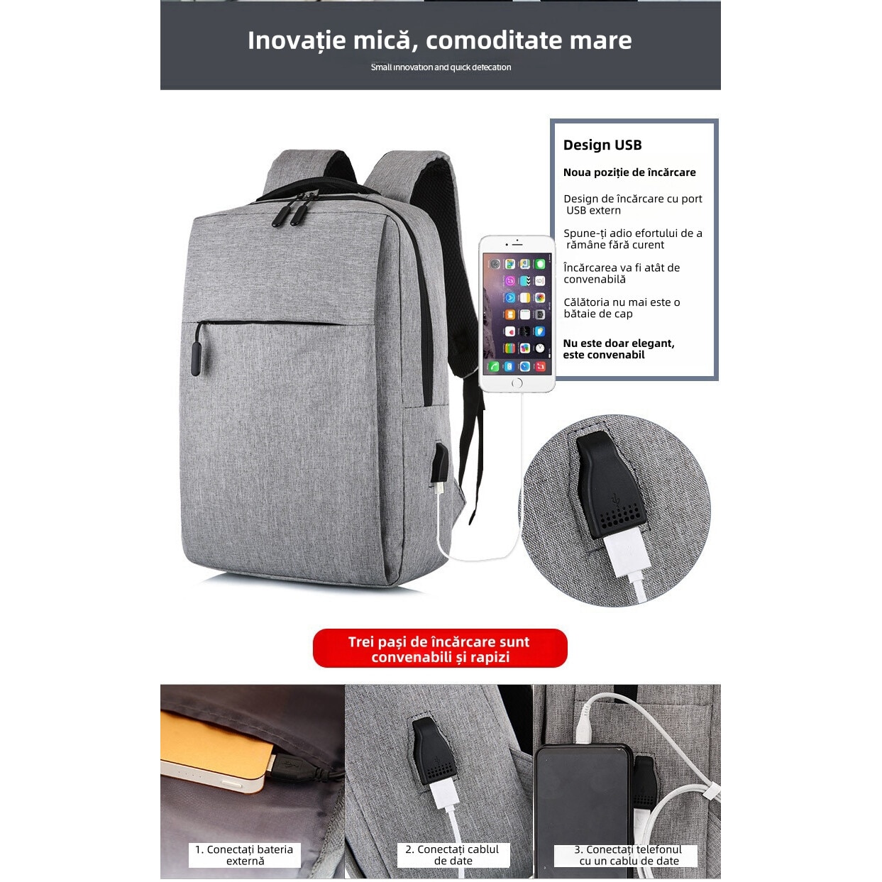 Rucsac, geanta de afaceri, geanta de computer navetisti, geanta de scoala, elev de liceu de sex masculin, rucsac sport de mare capacitate pentru studenti, stil la moda