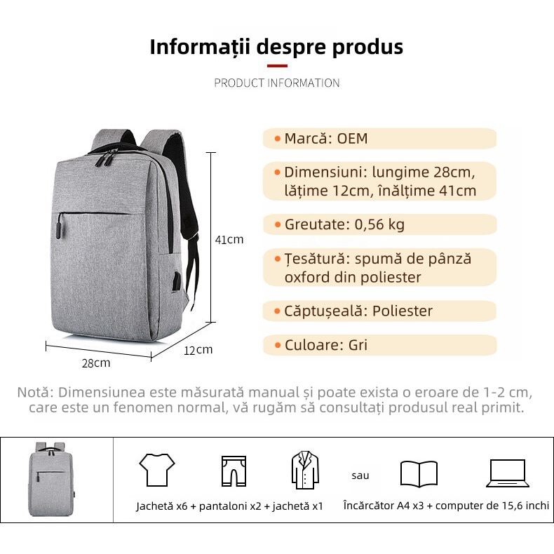 Rucsac, geanta de afaceri, geanta de computer navetisti, geanta de scoala, elev de liceu de sex masculin, rucsac sport de mare capacitate pentru studenti, stil la moda