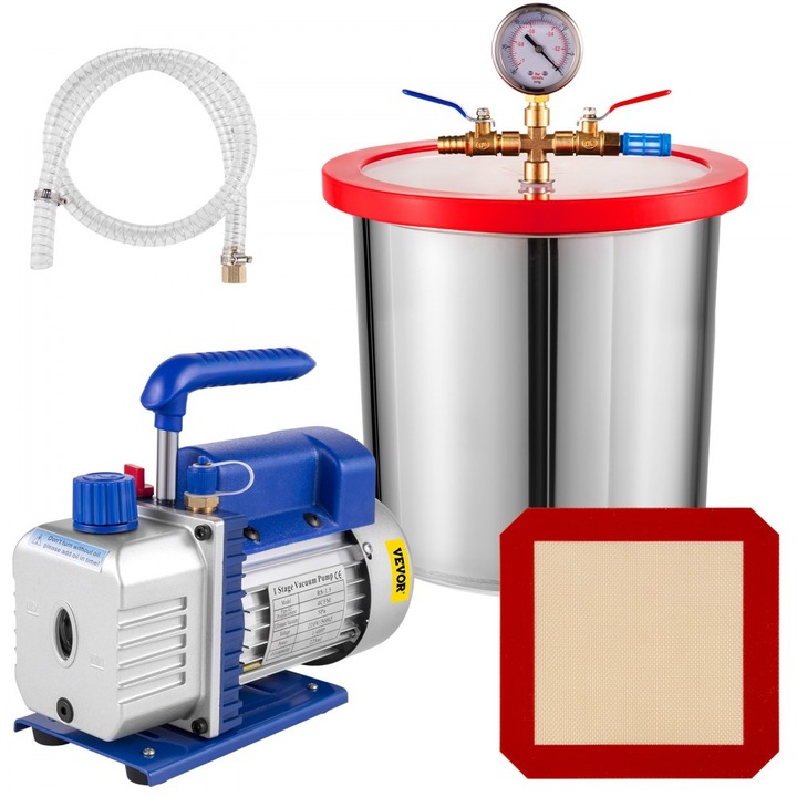 Pompa de Vid, 1 Treapta, 11 Litri, Debit 4 CFM, Viteza 1720 rpm, Putere 1/3CP, 220V/50Hz