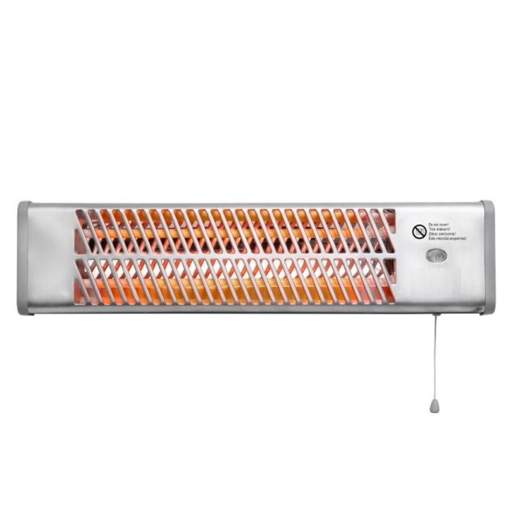 Радиатор Quart, за баня IPX4, 2 нива на отопление 600 W / 1200 W, размери 53,5 x 13 x 11 cm