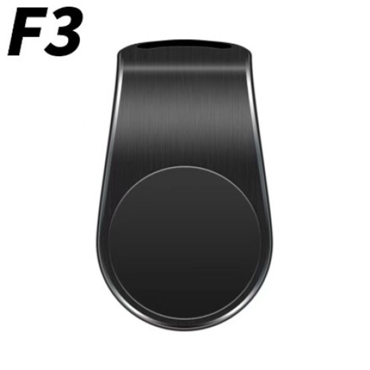 Mágneses autós tartó telefonokhoz, 360°, ezüst, szerelőkészlet mellékelve