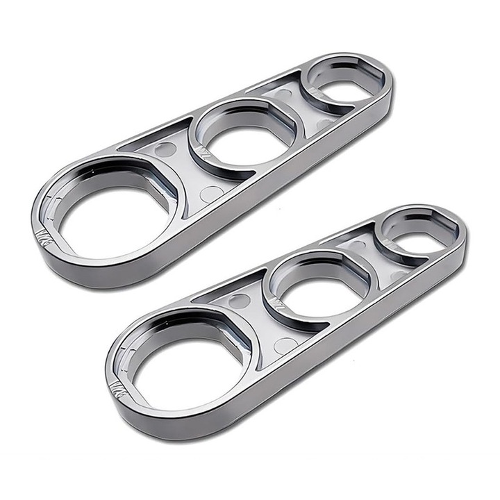 Set 2 chei pentru aerator baterie, Yakumuz, zinc, 6 dimensiuni, 16-28mm, argintiu