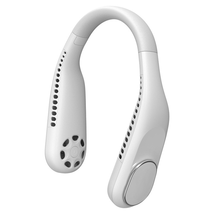 Вентилатор за врата, BOMSTOM, 4000mAh, 3 скорости, бял, 130x220x60mm