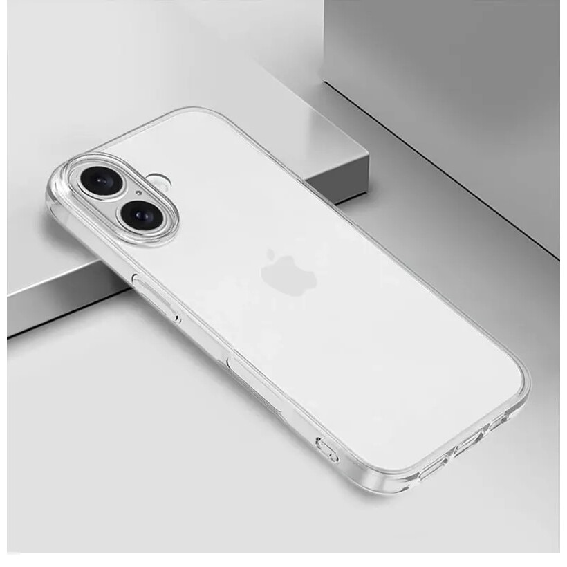 Husa protectie Mat-Tech compatibila cu iPhone 16, Anti-soc, 2MM, Protectie Camera, Decupaje Precise, Rezistenta la impact, Margini ridicate pentru protectia ecranului, Transparenta