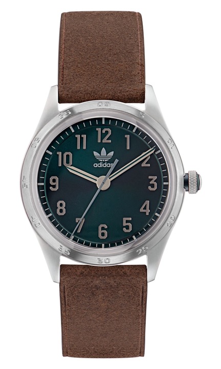 Мъжки часовник Adidas CODE FOUR, кафява силиконова каишка, водоустойчивост 5 ATM