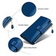 Portofel dama, Axroad Mall, Cu blocare RFID, Moale si neteda, Capacitate mare, Impermeabil si rezistent la uzura, Cu fermoar, Design cu compartimente multiple, Pentru cumparaturi si calatorii, Piele, 10 x 2.5 x 19cm, Albastru