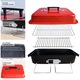 Gratar carbuni Go-Anywhere, 43x 27 cm, Negru Rosu