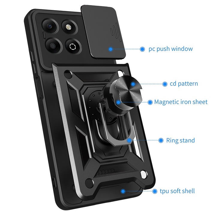 Husa pentru Honor X6b - Techsuit CamShield Series - Black