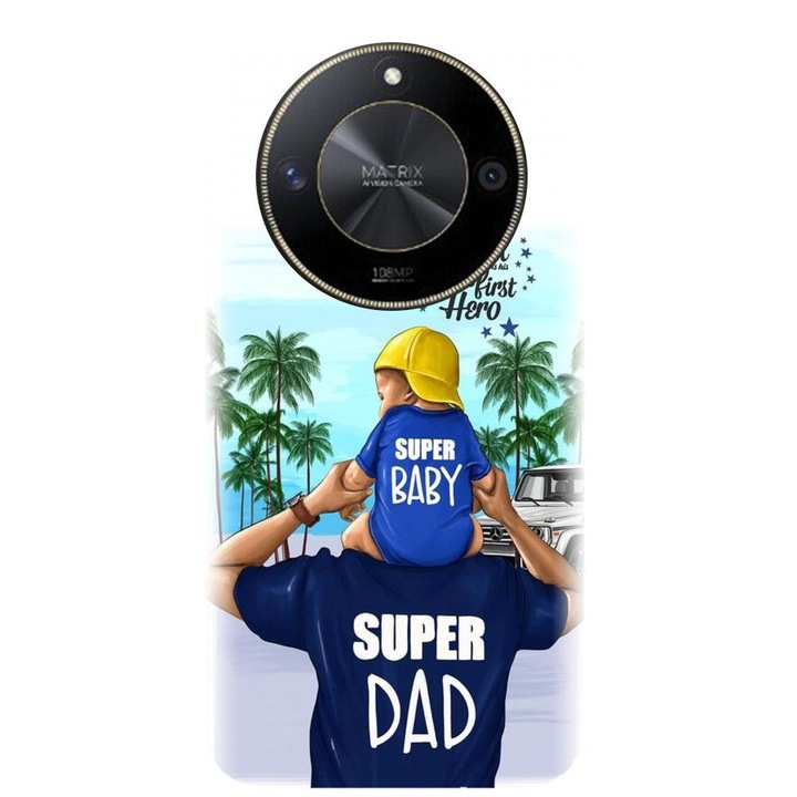 Силиконов капак, съвместим с Honor X50 5G - модел Super dad