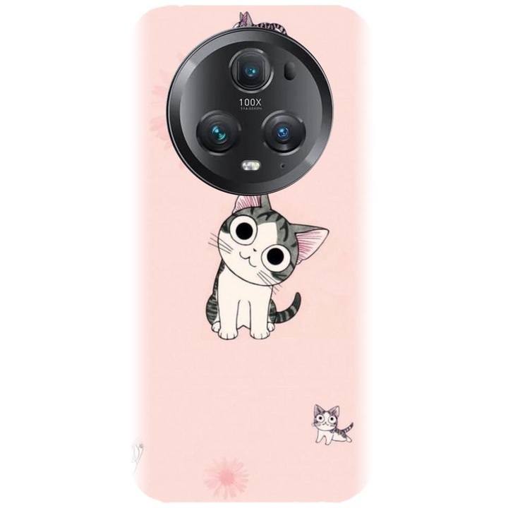 Huawei Magic 5-tel kompatibilis szilikon tok - Modell Cute Cat