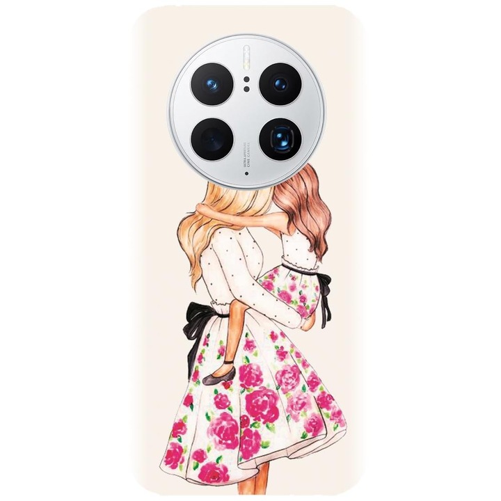 Силиконов кейс съвместим с Huawei Mate 50 Pro - Майка и дъщеря модел 2