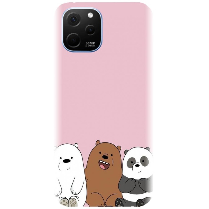 Husa din silicon compatibila cu Huawei Nova Y61 4G - model Cei 3 panda