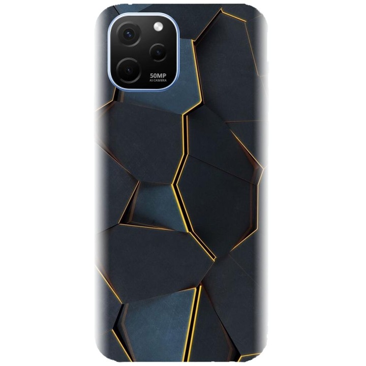 Husa din silicon compatibila cu Huawei Nova Y61 4G - model Abstract Draw