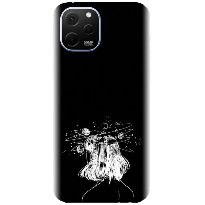 Husa din silicon compatibila cu Huawei Nova Y61 4G - model Line Art Dreamer