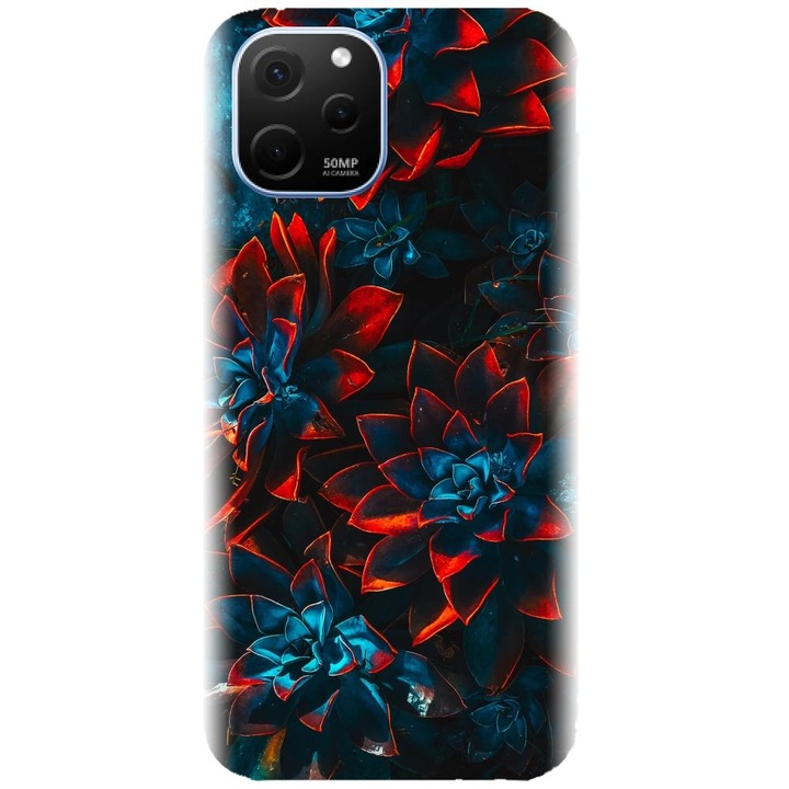 Husa din silicon compatibila cu Huawei Nova Y61 4G - model Planta Suculenta
