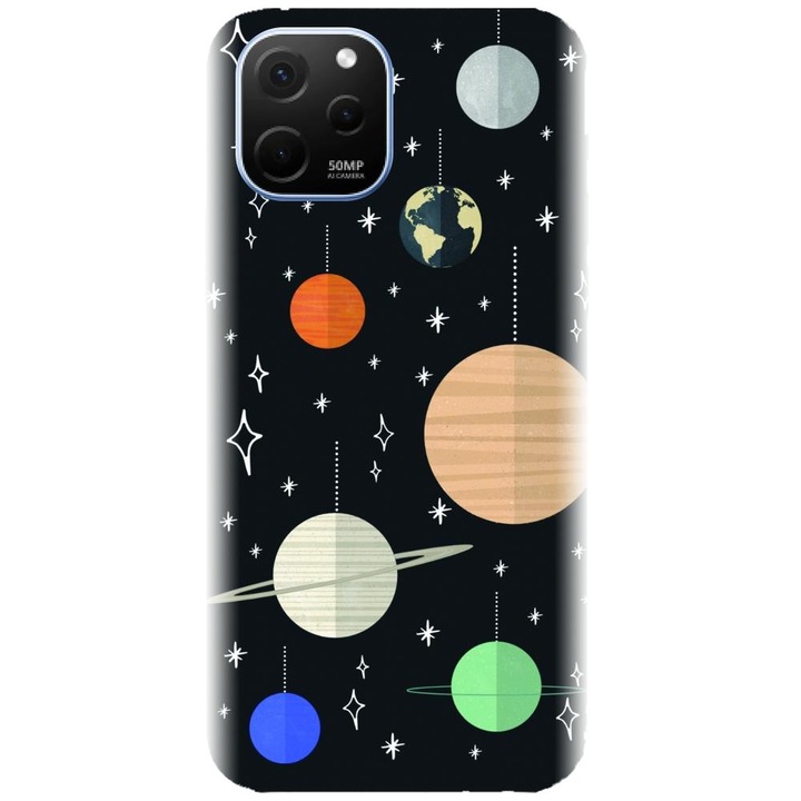 Husa din silicon compatibila cu Huawei Nova Y61 4G - model Planete