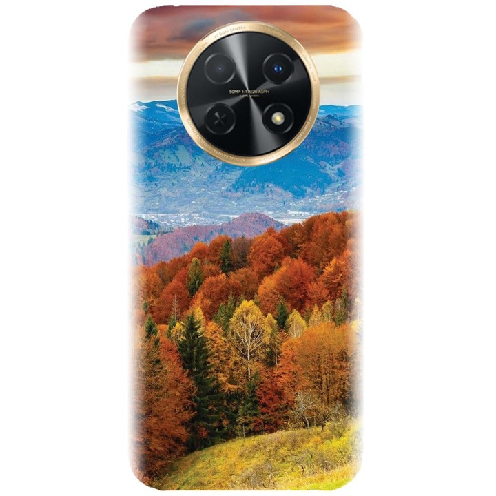 Husa din silicon compatibila cu Huawei Nova Y91 - model Autumn Mountain Fall Rusty Forest