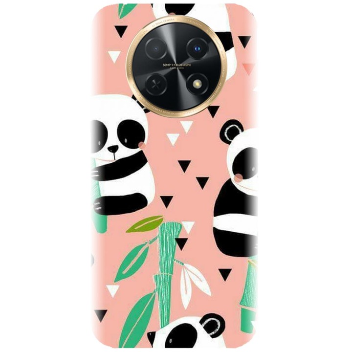 Силиконов кейс съвместим с Huawei Nova Y91 - модел Baby panda 001