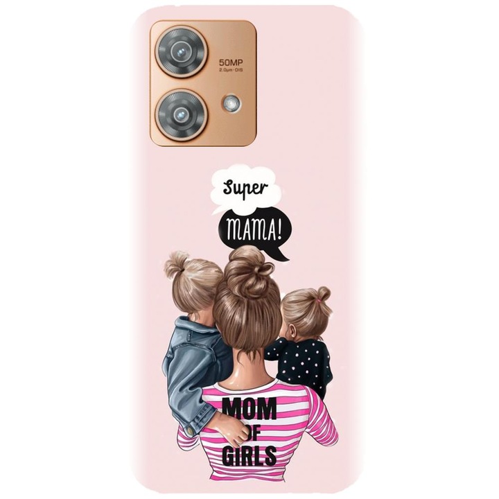 Husa din silicon compatibila cu Motorola Moto G32 - model Mama de fete