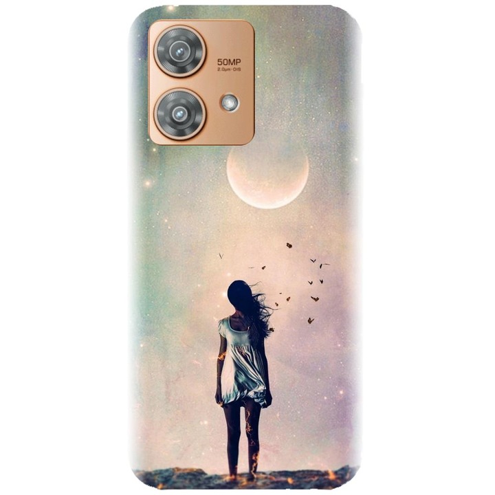 Husa din silicon compatibila cu Motorola Moto G32 - model Alone Woman