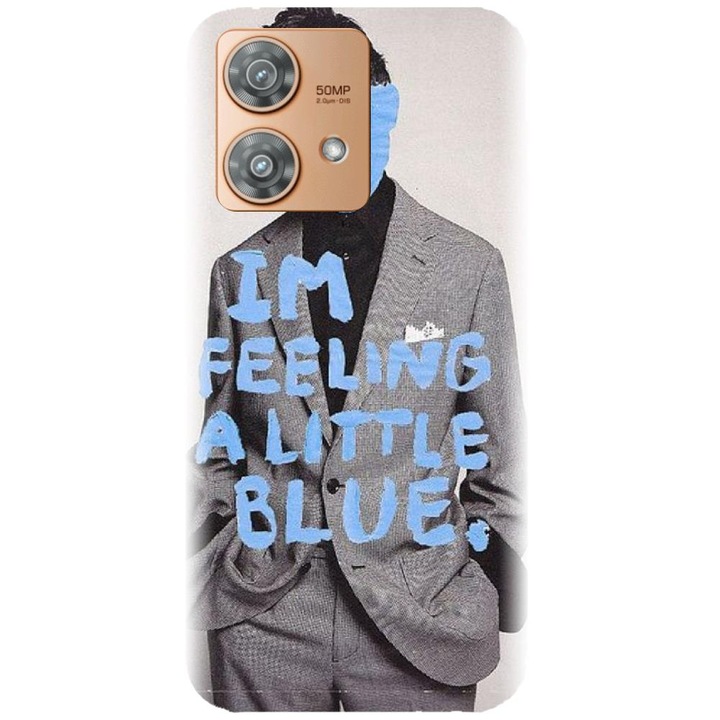 Husa din silicon compatibila cu Motorola Moto G32 - model Collage Feelin Blue