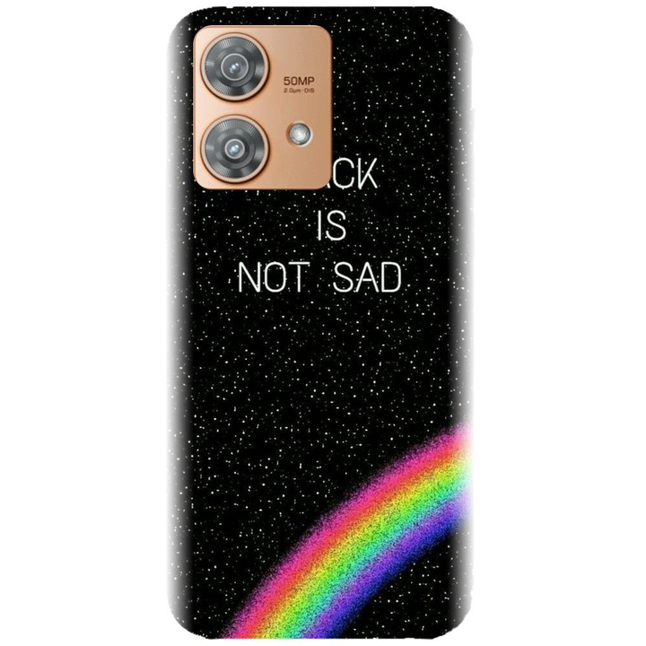 Husa din silicon compatibila cu Motorola Moto G32 - model Black Is Not Sad