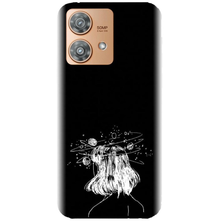 Husa din silicon compatibila cu Motorola Moto G32 - model Line Art Dreamer