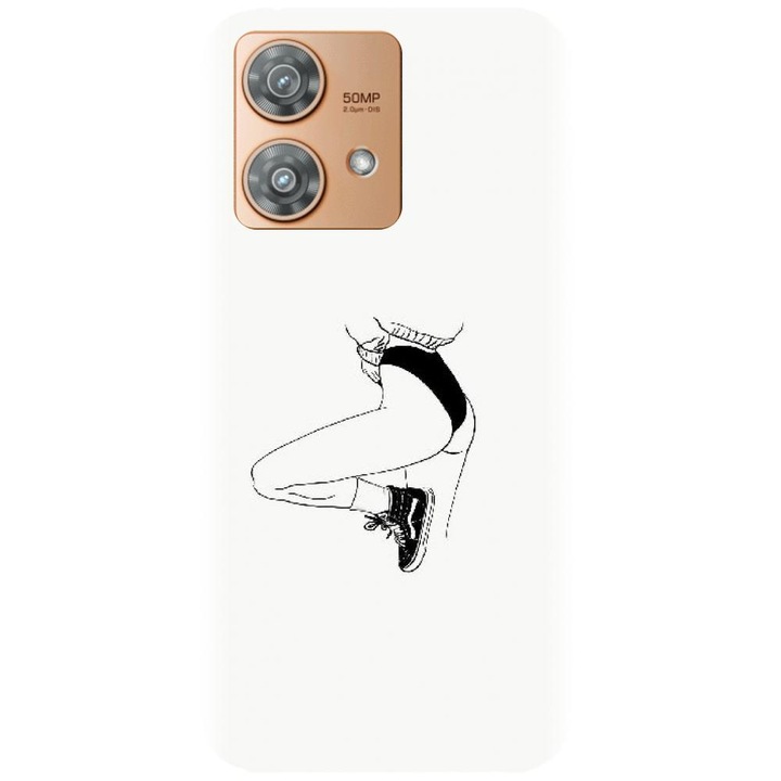 Husa din silicon compatibila cu Motorola Moto G32 - model Line Art Legs