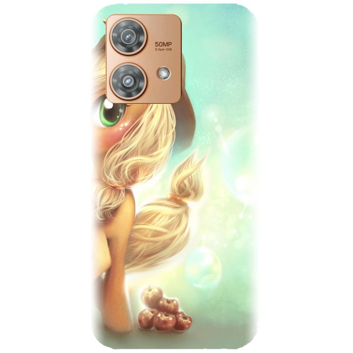 Husa din silicon compatibila cu Motorola Moto G32 - model Cute pony AppleJack