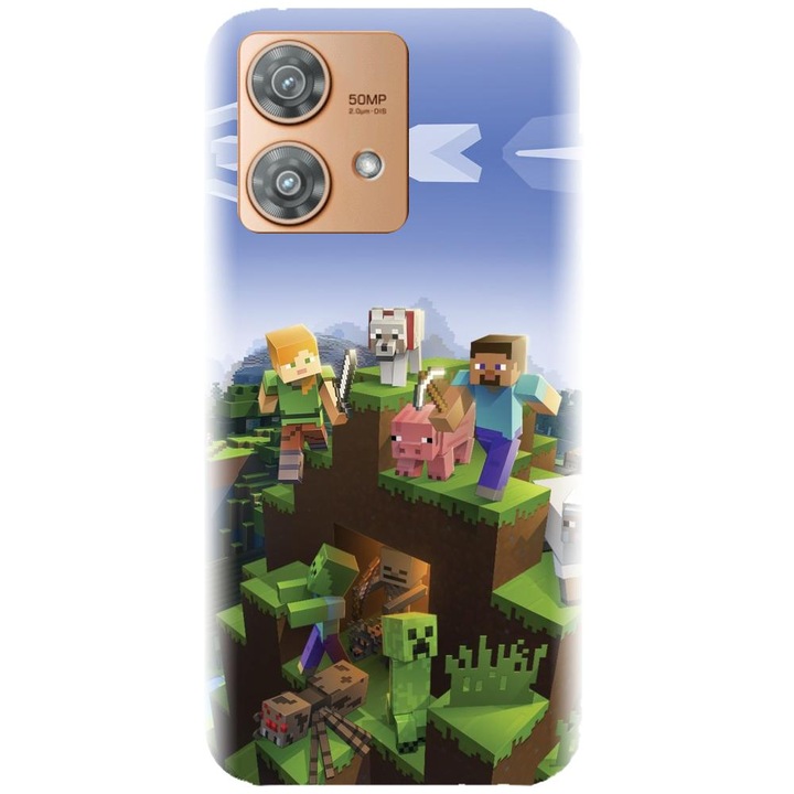 Husa din silicon compatibila cu Motorola Moto G32 - model MInecfraft 2