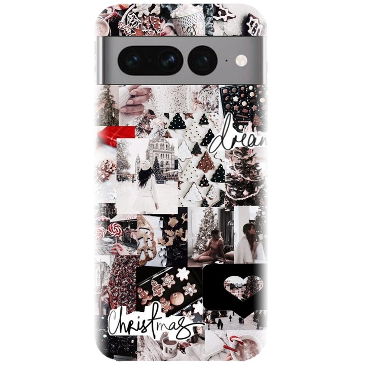 Силиконов кейс, съвместим с Google Pixel 7 Pro - модел Winter Holidays