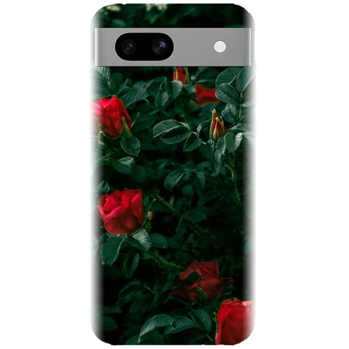Husa din silicon compatibila cu Google Pixel 7a - model Trandafiri Rosii