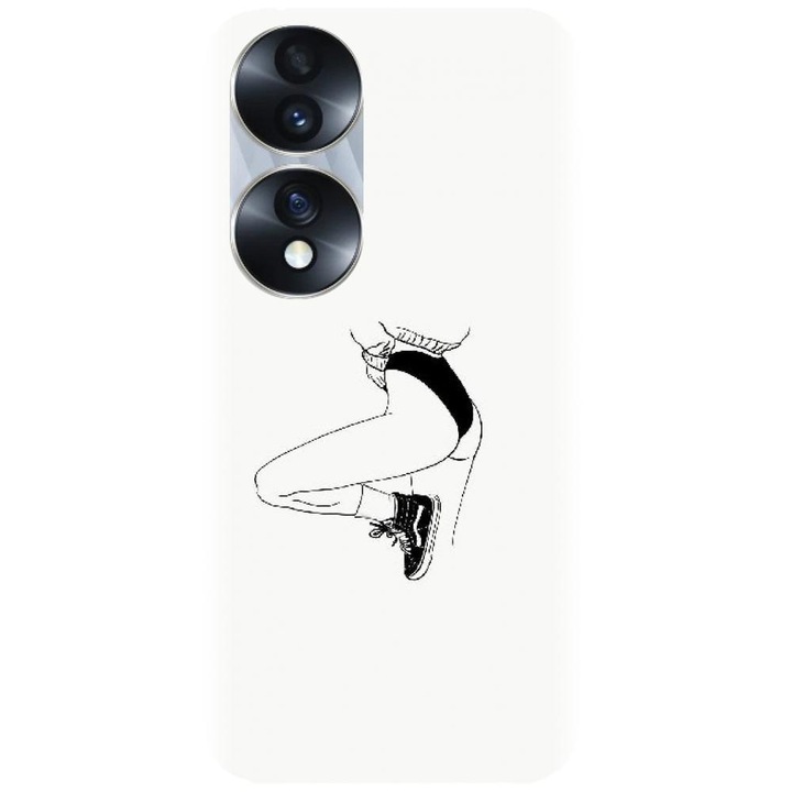 Husa din silicon compatibila cu Honor 70 - model Line Art Legs