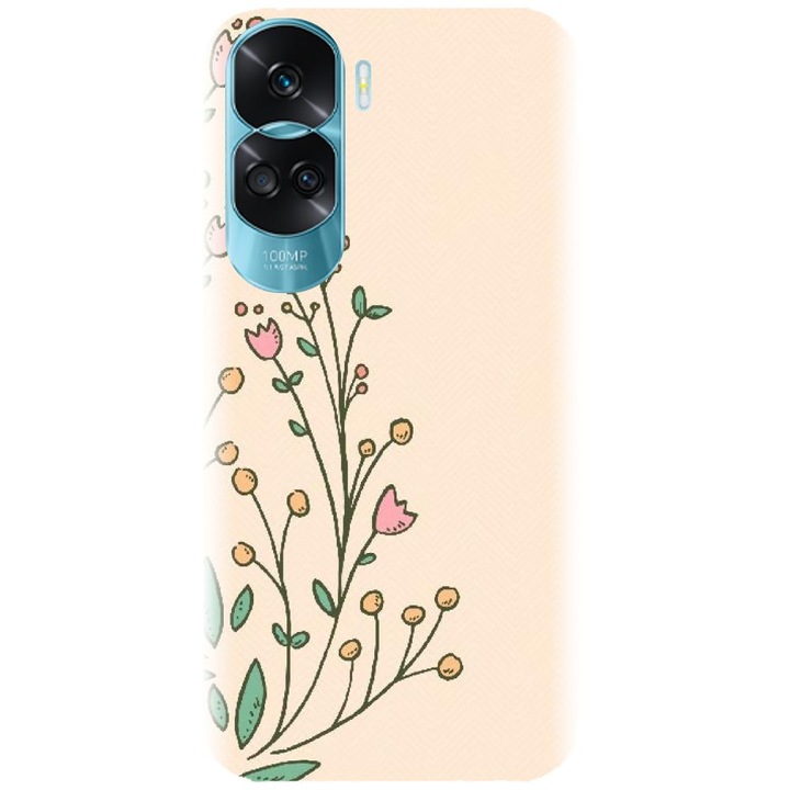 Силиконов кейс съвместим с Honor 90 Lite 4g / 5g / x50i - модел Small Flowers