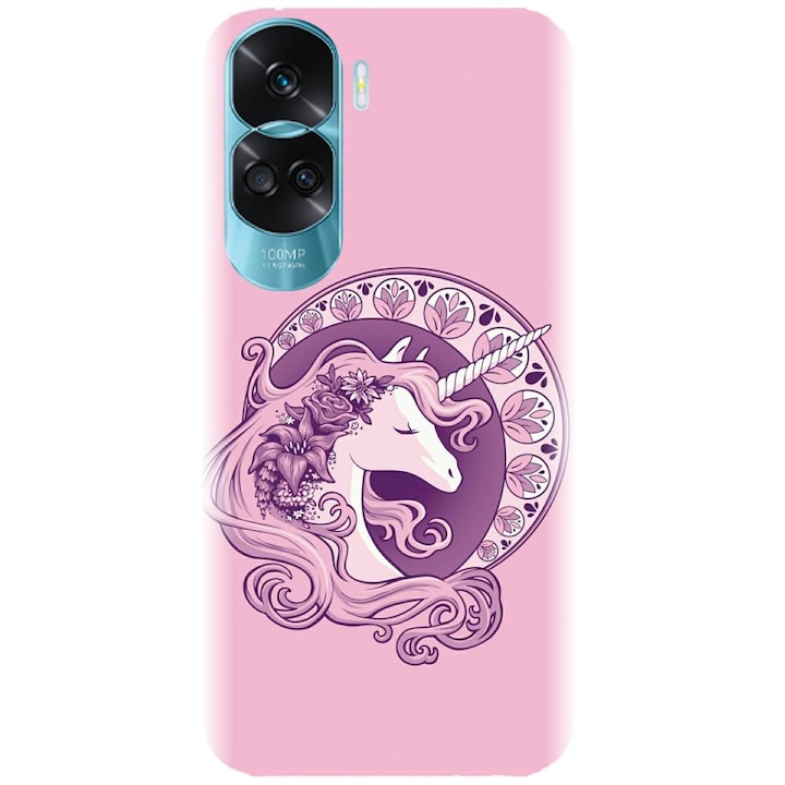 Силиконов кейс съвместим с Honor 90 Lite 4g / 5g / x50i - модел Purple Unicorn